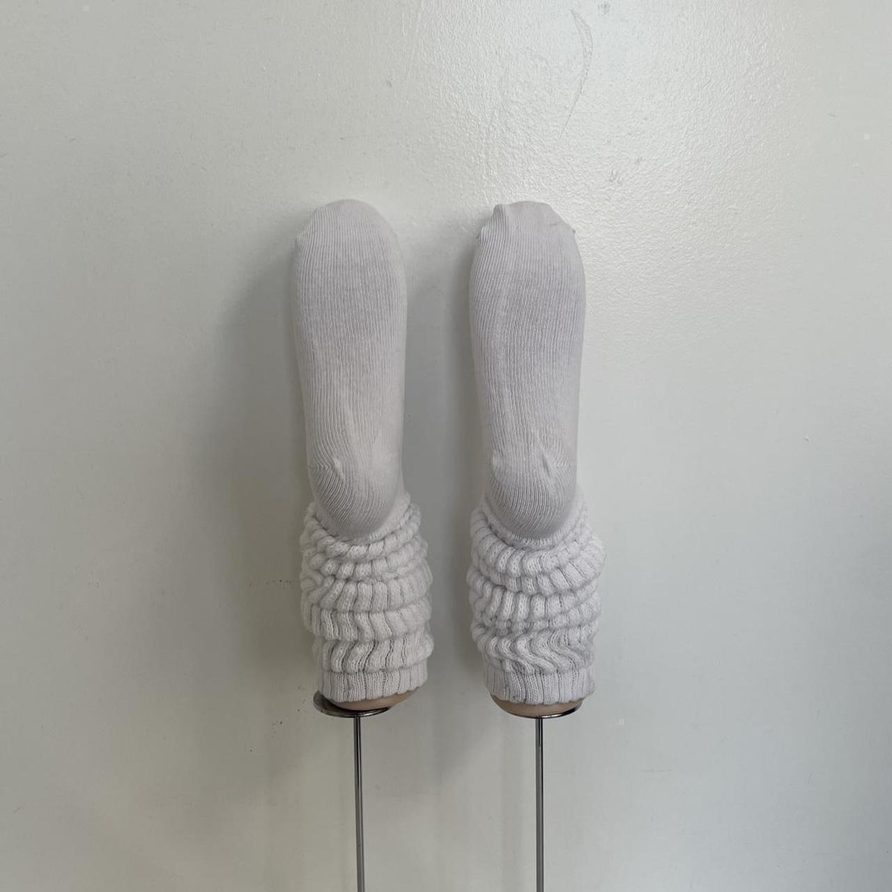 LAA550 - WHITE BIG SLOUCH SOCK Slightly imperfect.... - Depop
