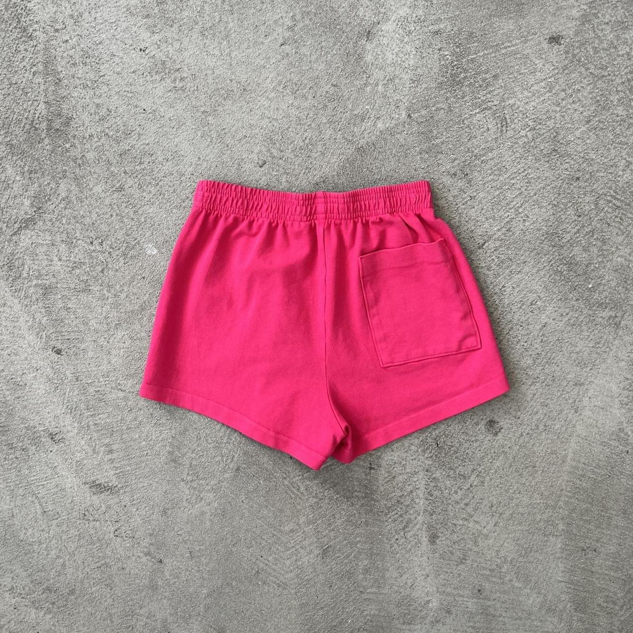 LAA312 - SAMPLE PINK COTTON SPANDEX SHORTS SIZE:... - Depop