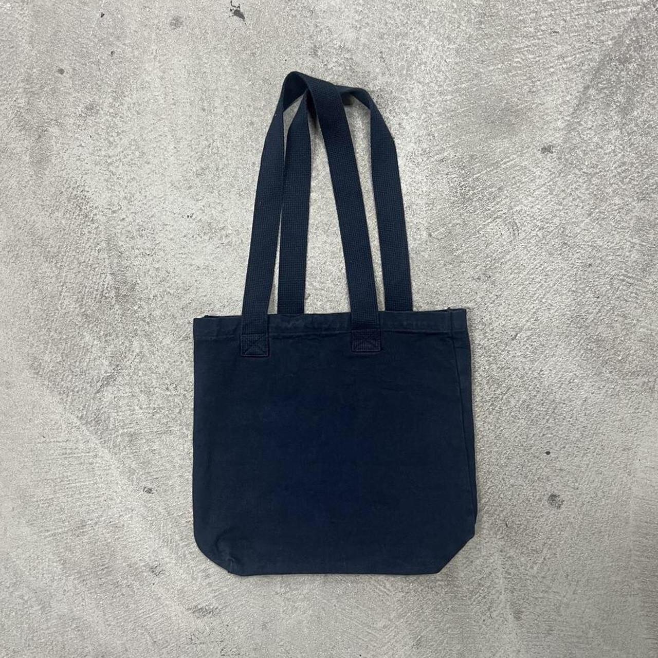 LAAD248 - NAVY BULL DENIM TOTE BAG Slightly... - Depop