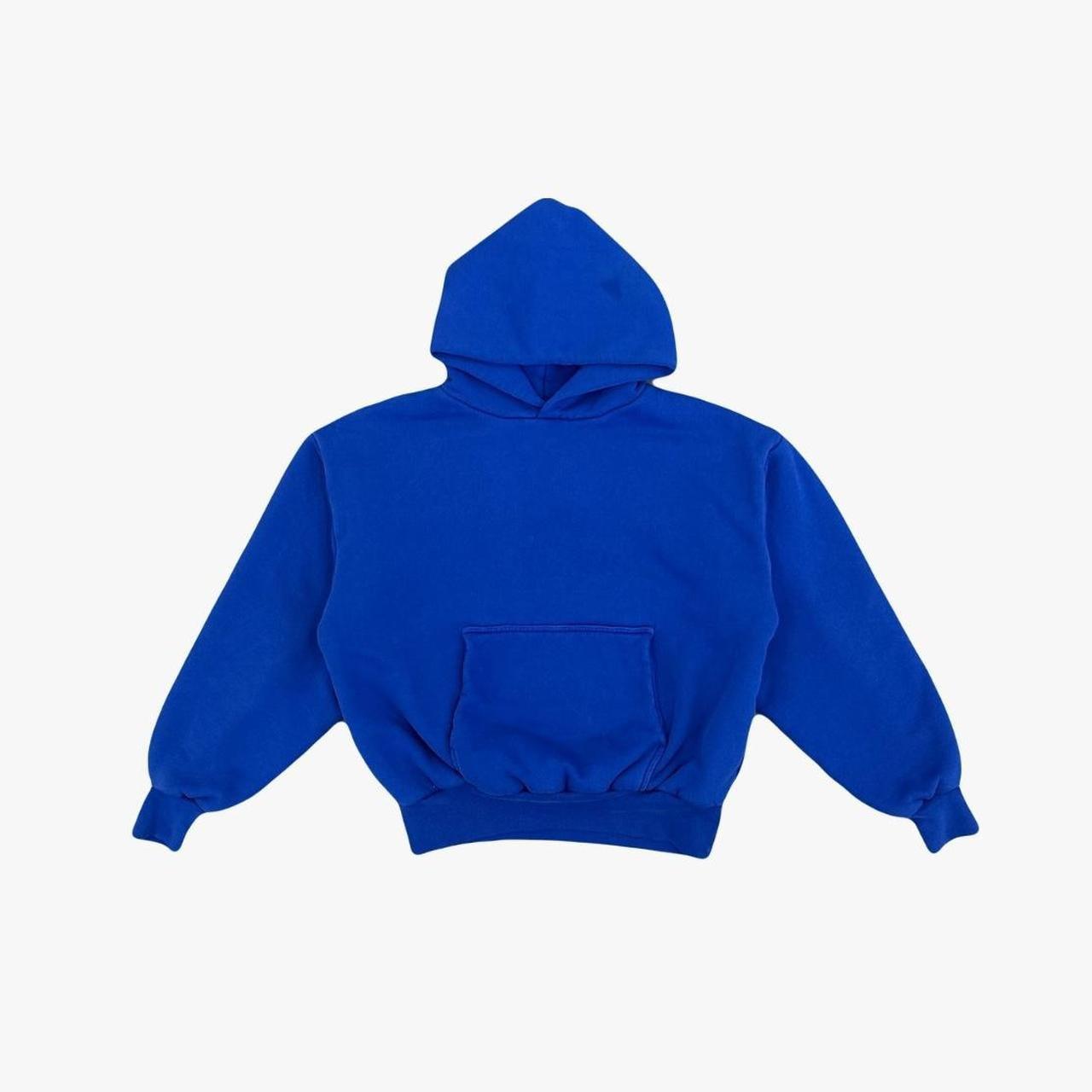 LAA1874- SAMPLE COBALT BLUE DOUBLE LAYERED HOODED... - Depop