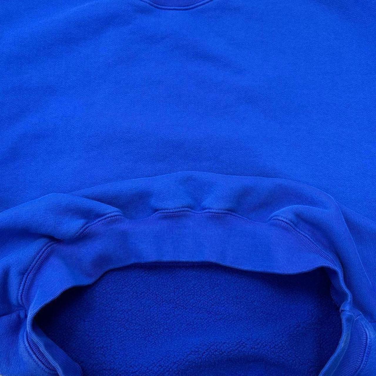 LAA1787 - COBALT BLUE PUFFY HEAVY FLEECE PULLOVER... - Depop