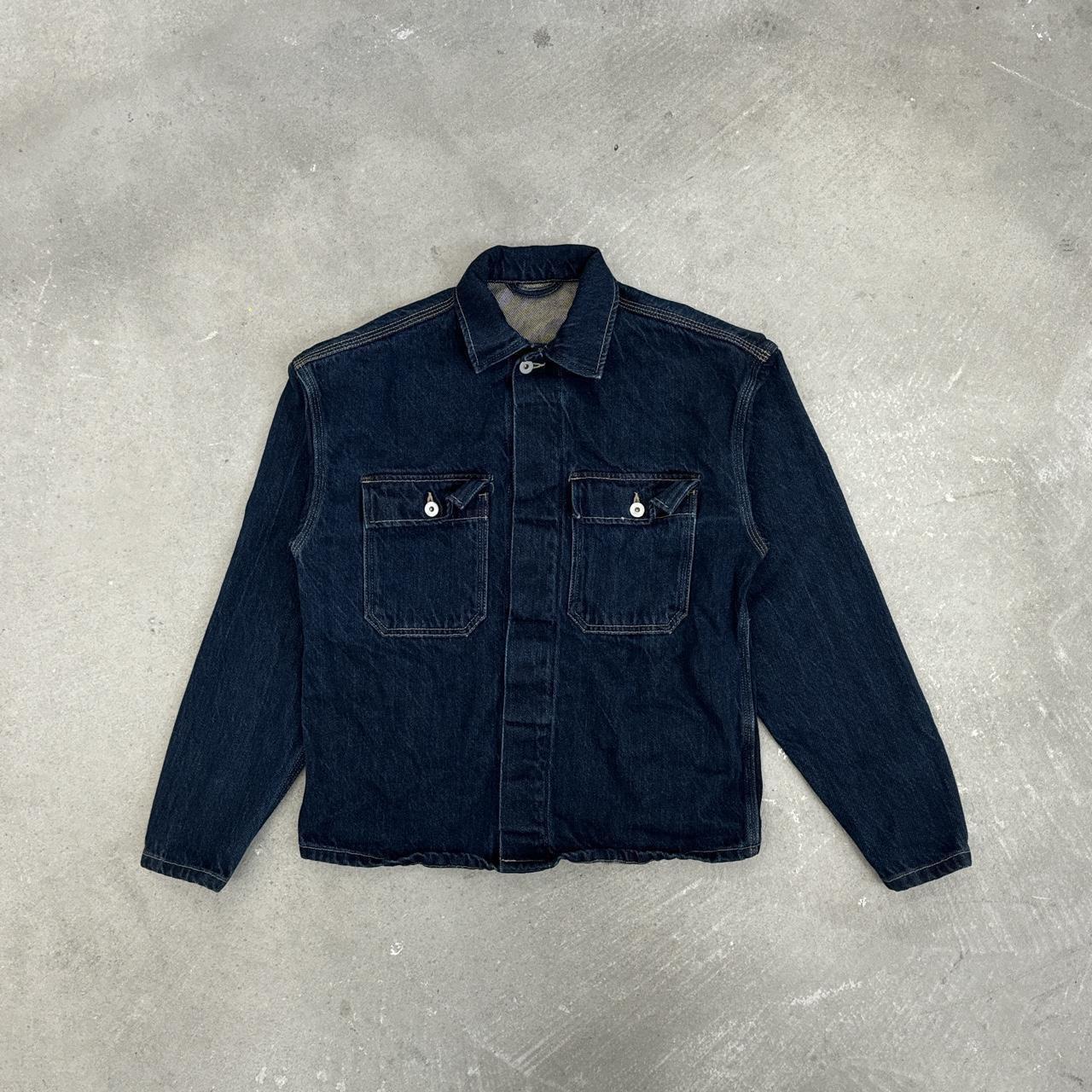 LAA2479 - SAMPLE DARK DENIM JACKET Slightly... - Depop