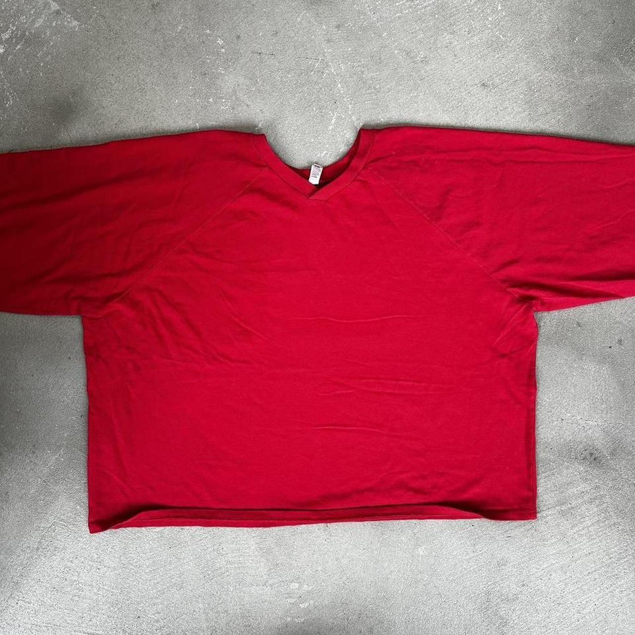 LAA1390 - RED V NECK LONG SLEEVE •FROM SPECIAL... - Depop