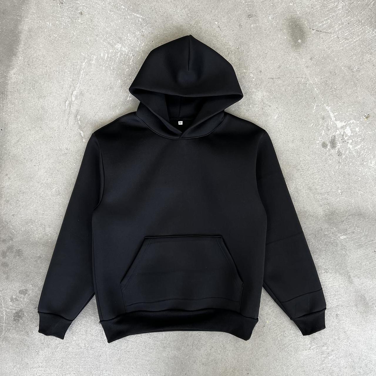 LAA3723 - SAMPLE BLACK NEOPRENE SCUBA HOODED... - Depop