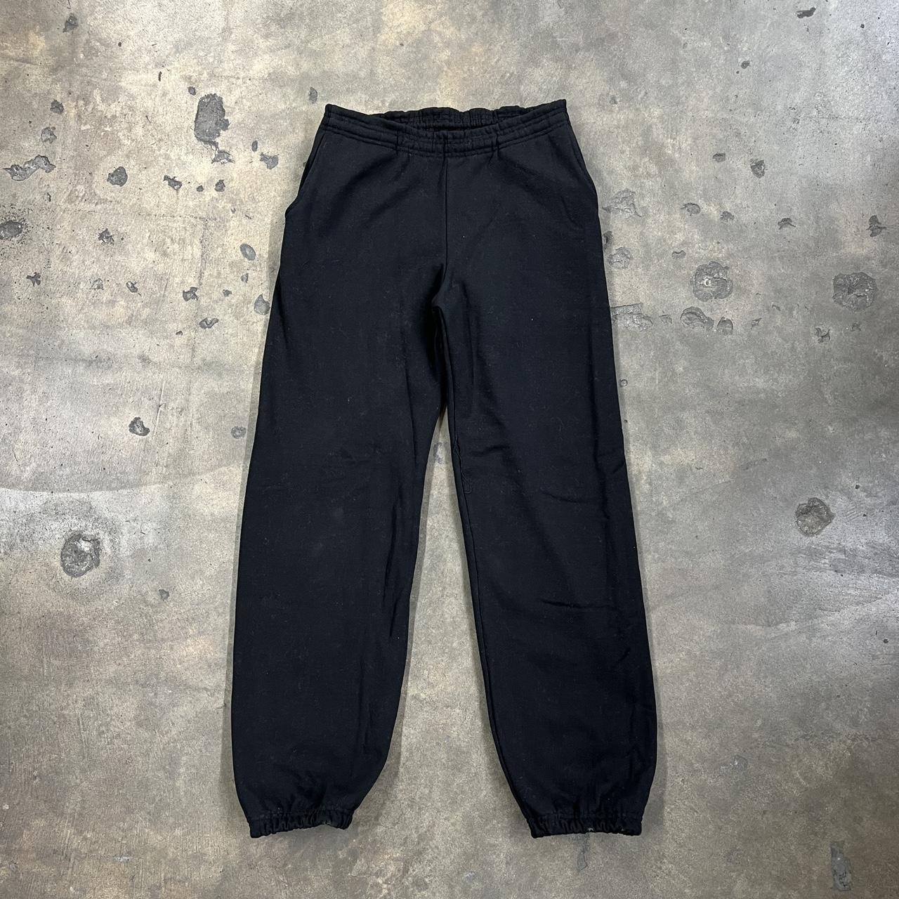 LAADH3077 - BLACK 14OZ GARMENT DYE HEAVY FLEECE... - Depop