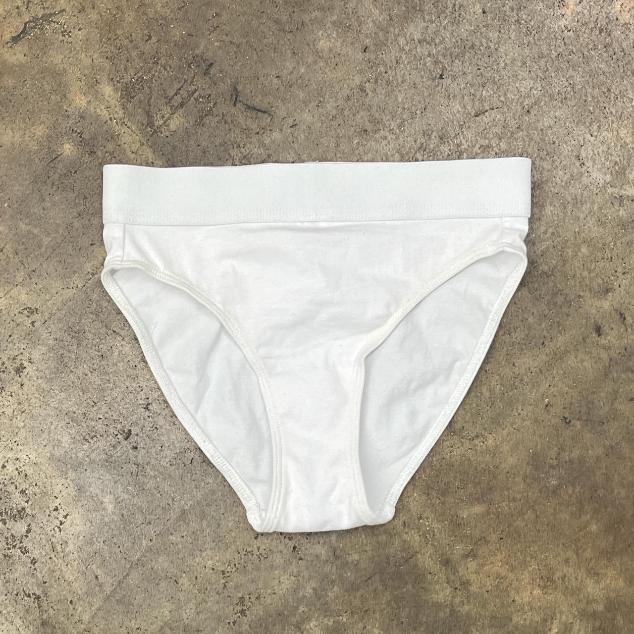 Discontinued High Waisted White Cotton Spandex...