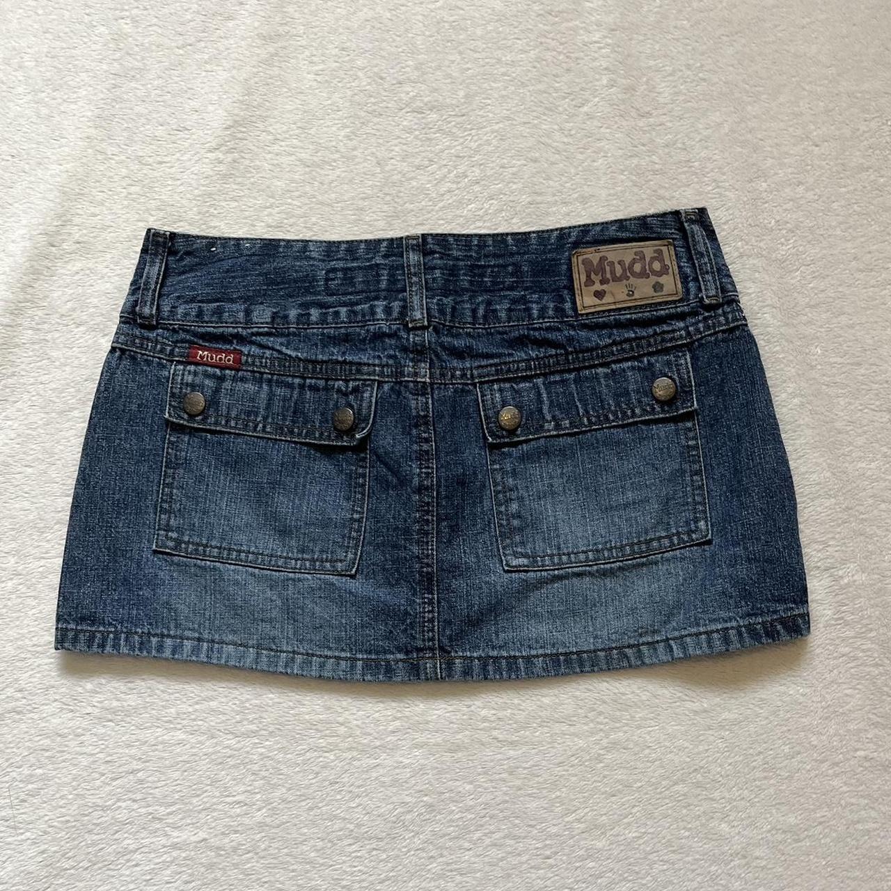 Y2k Mudd Jeans Micro Mini Dark Wash Denim Cargo - Depop