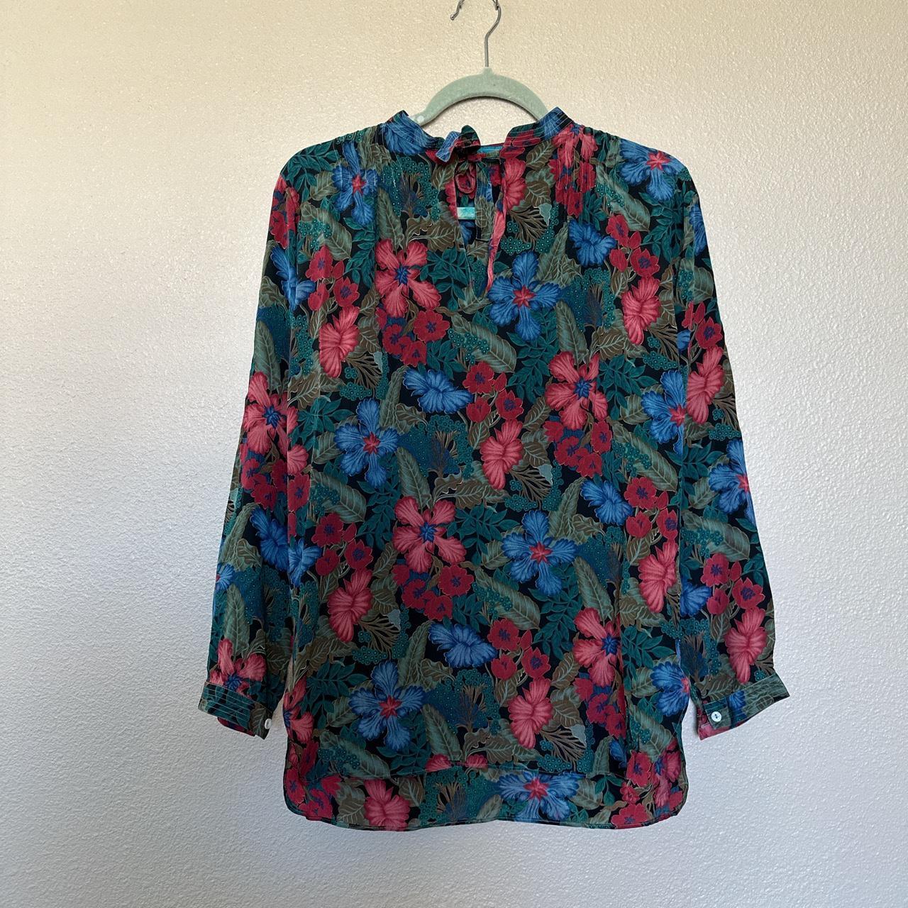 Cacharel Paris France 42 10 Vintage Floral Holiday - Depop