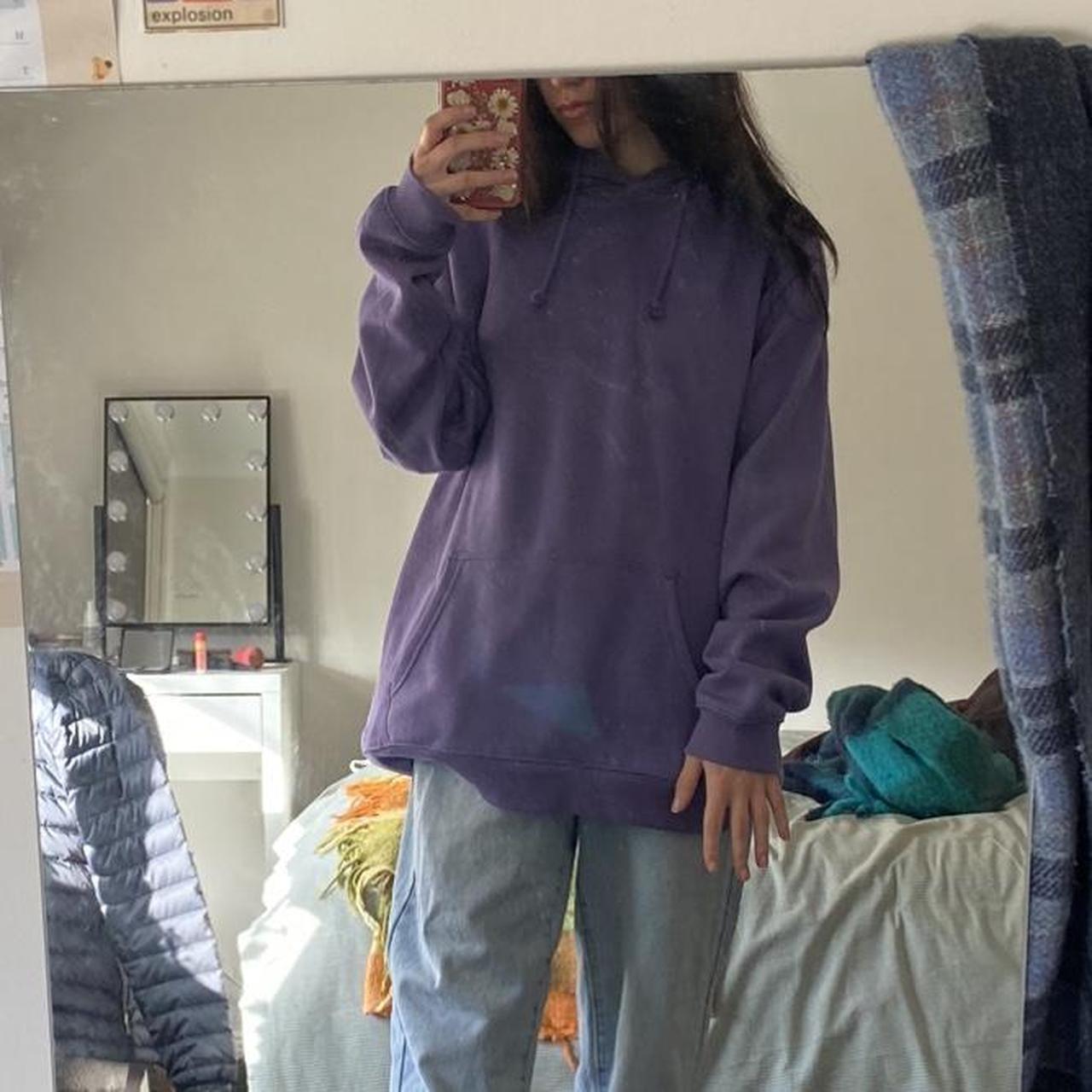 oversized purple hoodie $10 shipping or free... - Depop