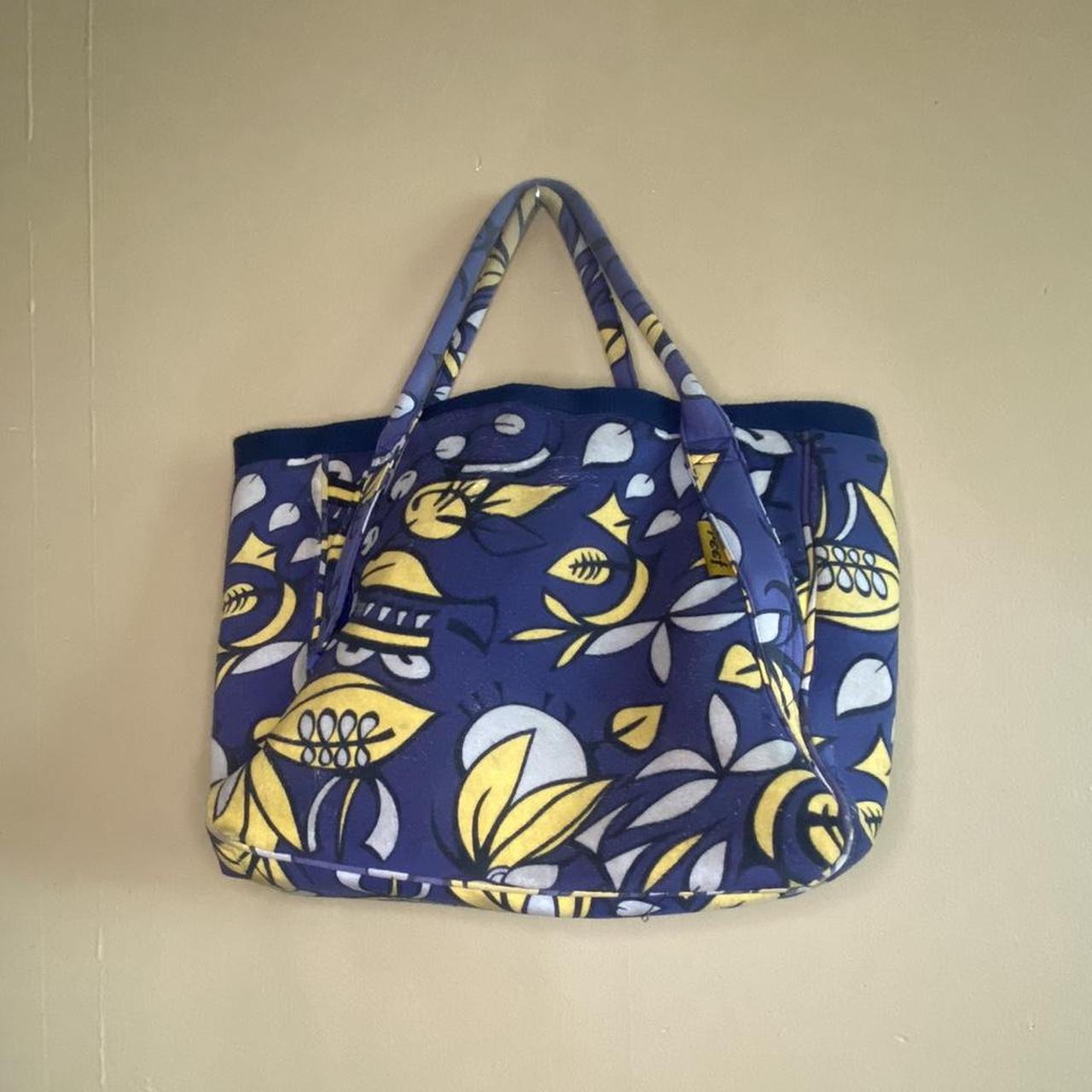 Reef Women's Blue and Yellow Bag | Depop