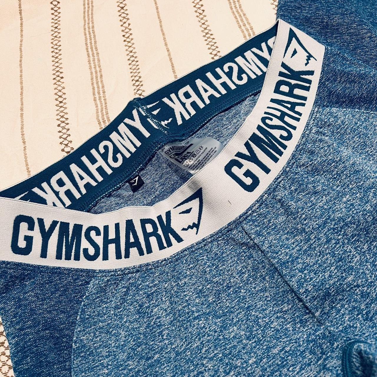 Gymshark Flex High Waisted leggings Grey with blue - Depop