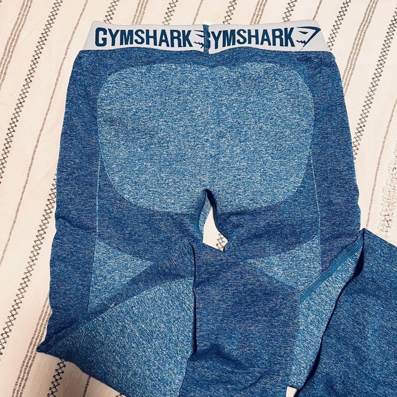 Gymshark Flex Low Rise leggings in blue, jacquard - Depop