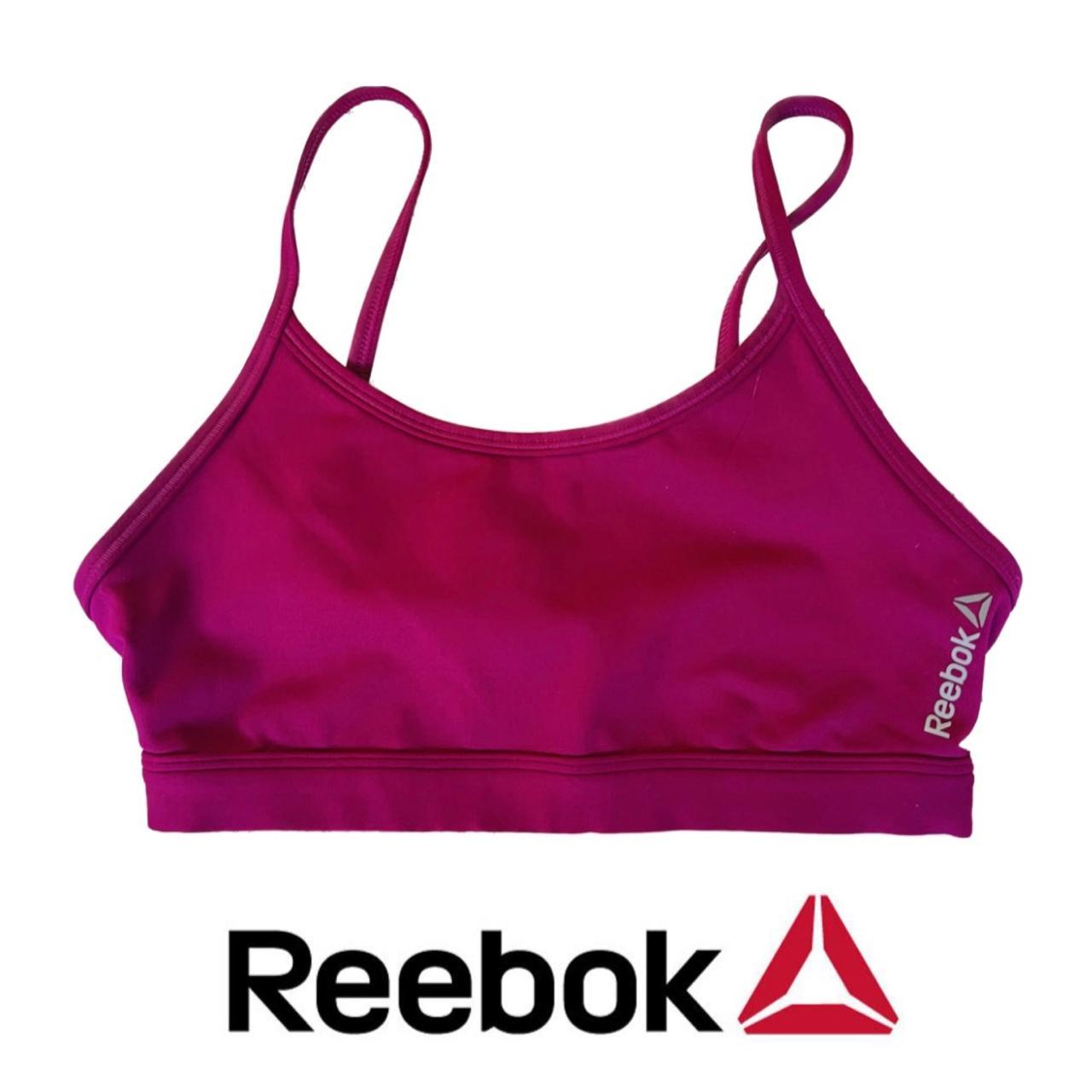 Reebok - Purple/burgundy sports bra, no pads, - Depop