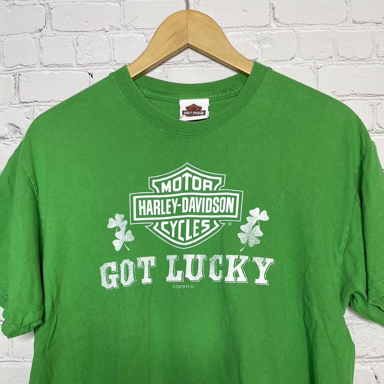 Harley Davidson Mens Green T Shirt Depop 