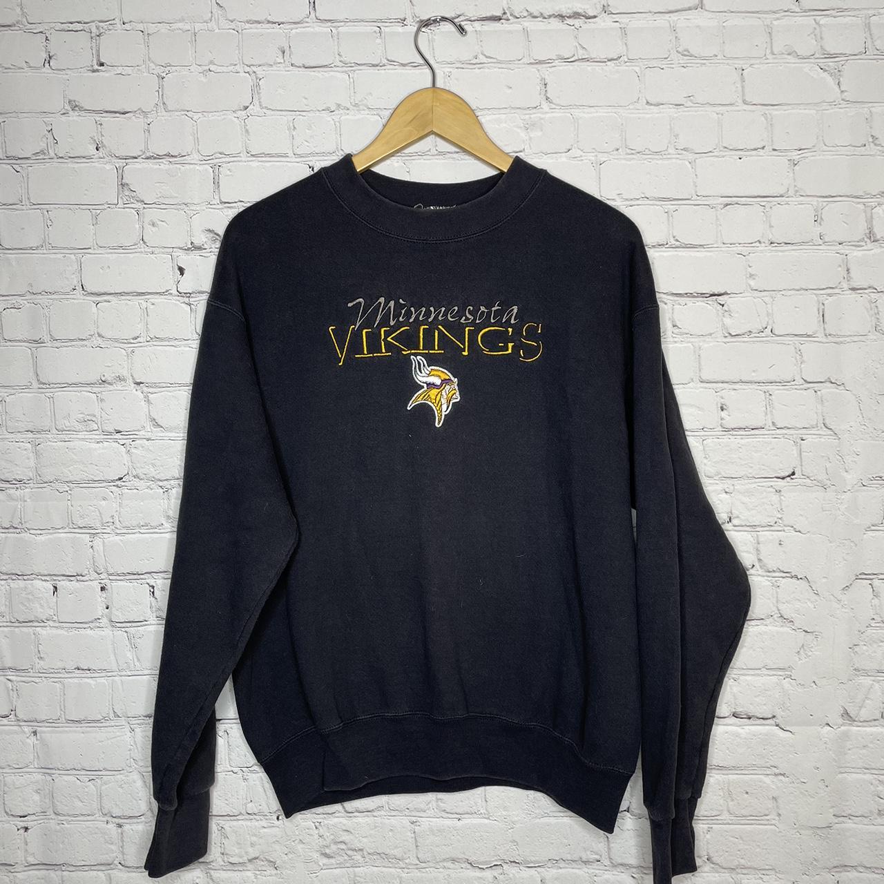 Vintage 90's Minnesota Vikings Crewneck Size: - Depop