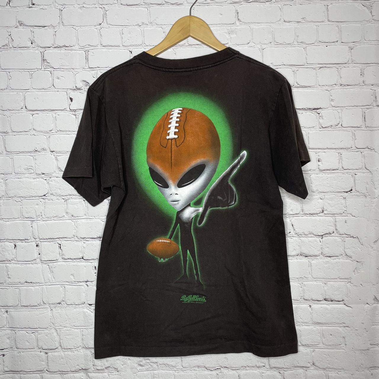 Vintage Single Stitch Football Alien Made In The USA... - Depop