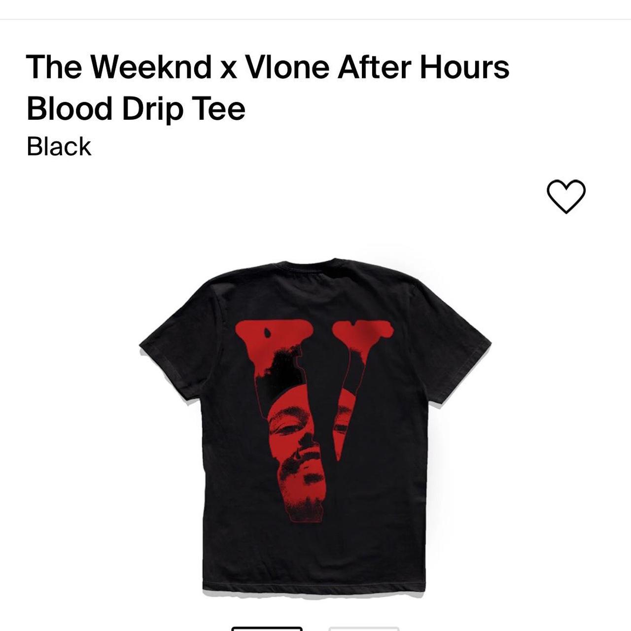 The Weeknd x Vlone After Hours Blood Drip Tee BlackThe Weeknd x