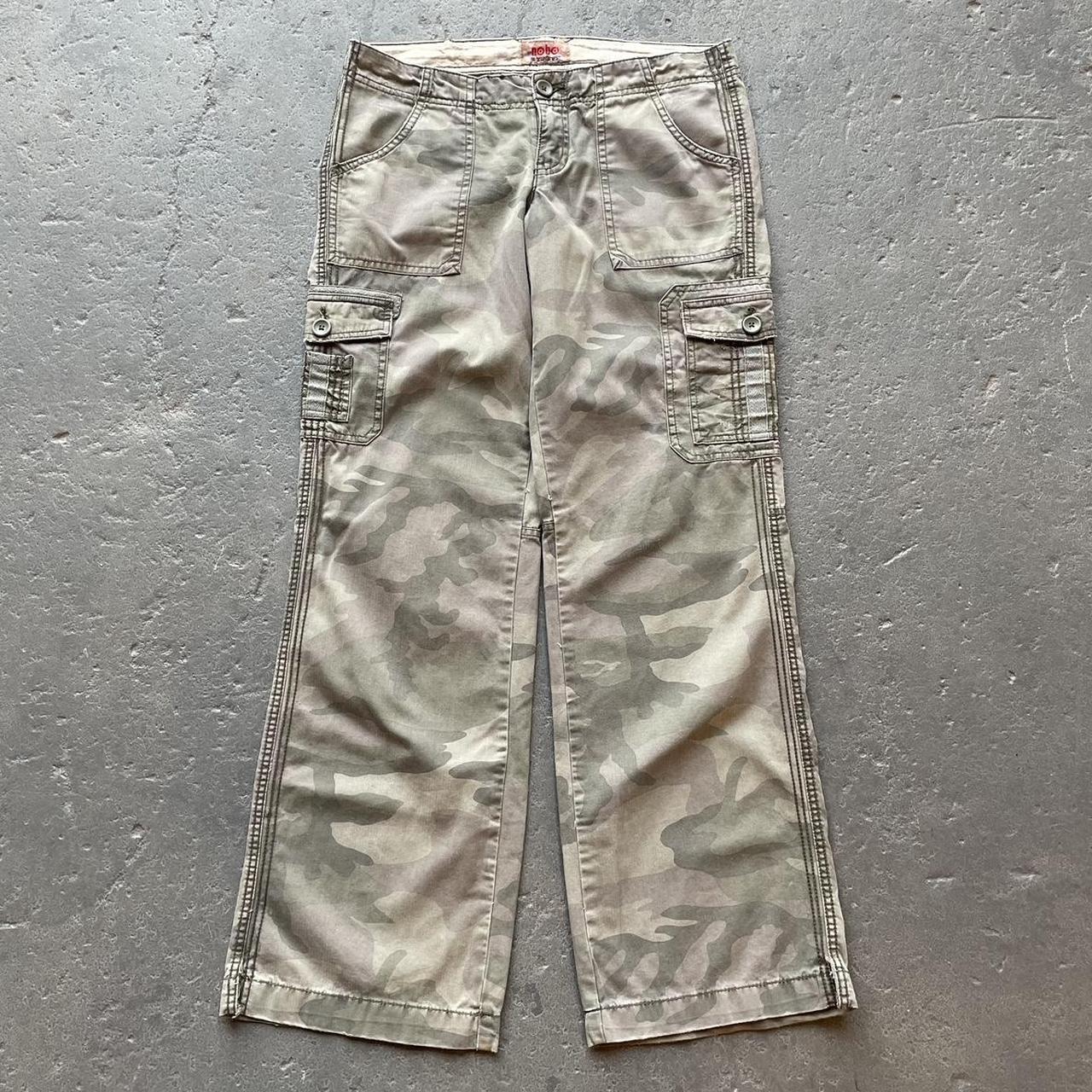 Y2K No Boundaries Camo Cargo Pants, Sick y2k