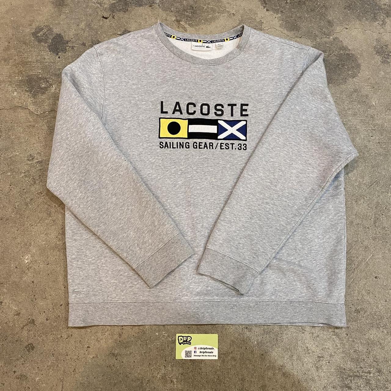 Lacoste Sailing Gear Crewneck Sweatshirt y2k Used... Depop
