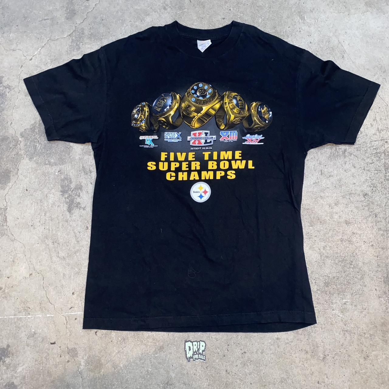 Black NFL Steelers 5x SuperBowl Champions Vintage Shirt, hoodie