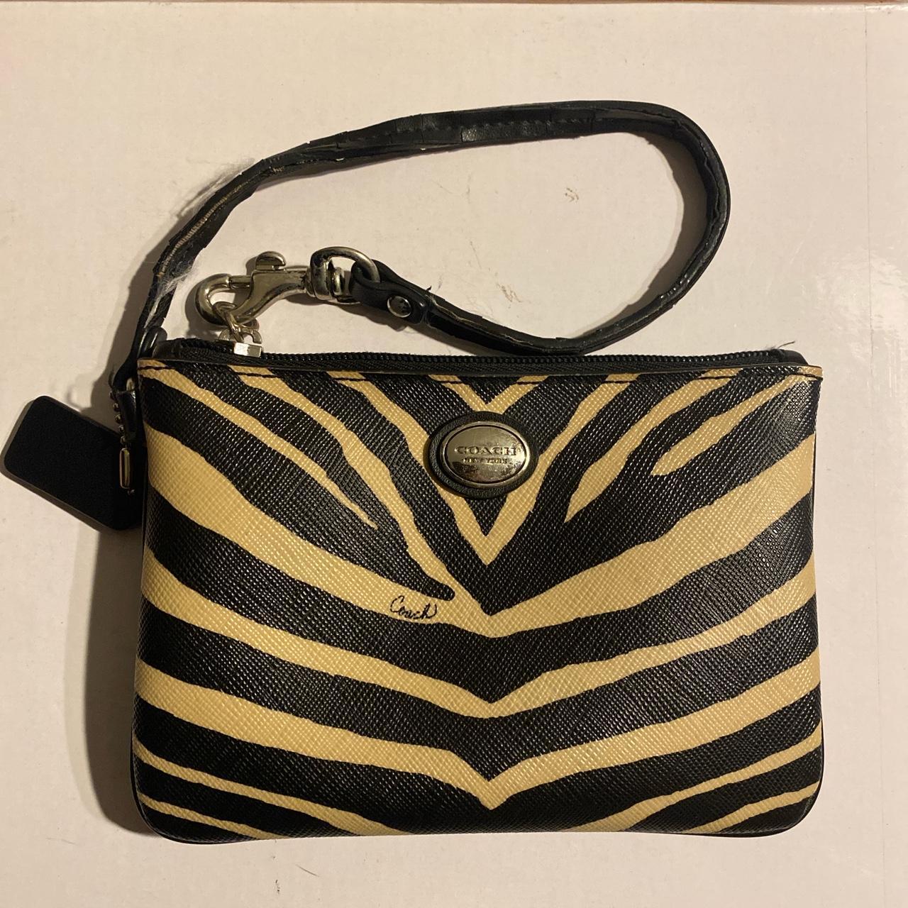 Zebra print coach online purse