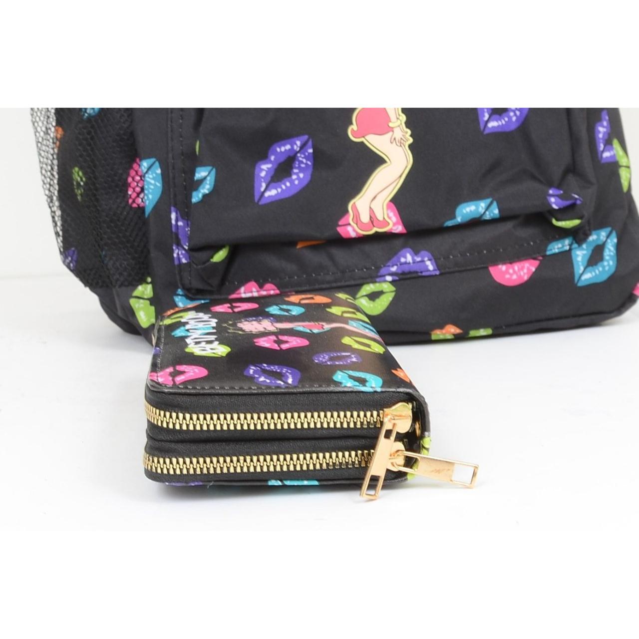 NEW Betty Boop Colorful LIPS Backpack Wallet | Depop