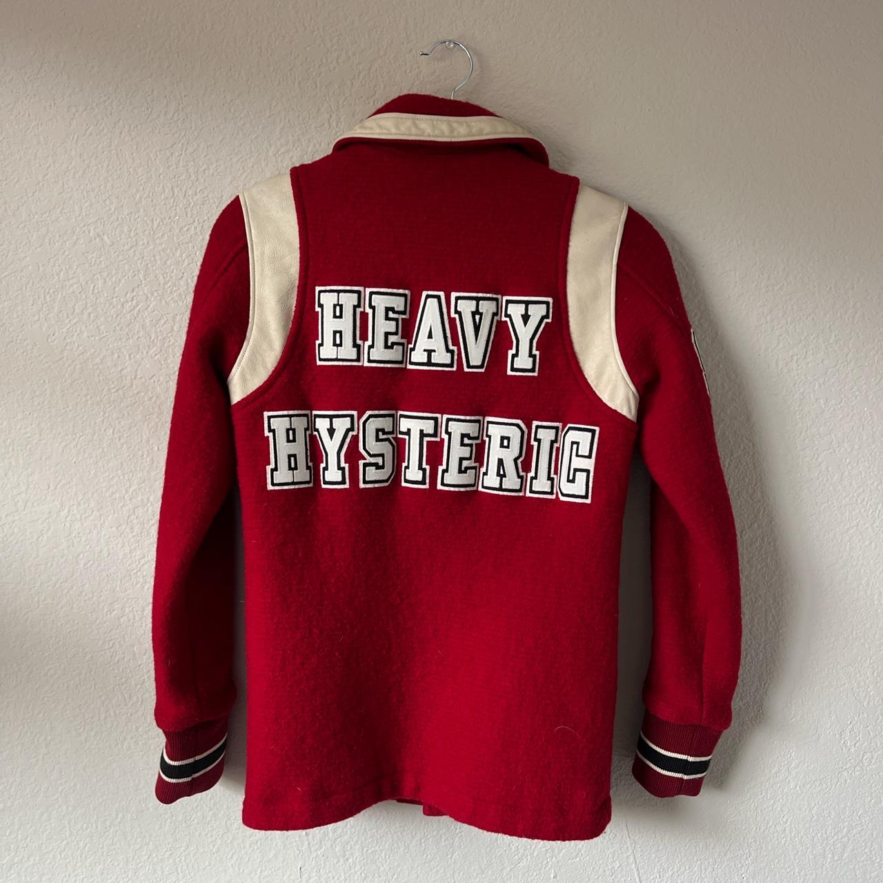 Hysteric Glamour Women's Red and Cream Jacket Depop