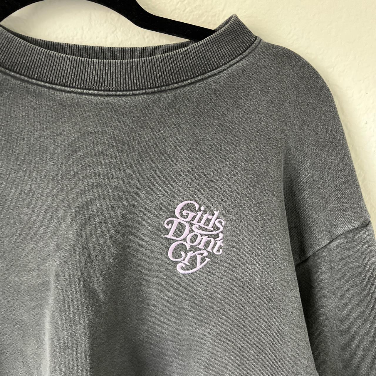 💧 girls don't cry stone gray tonal crewneck... - Depop