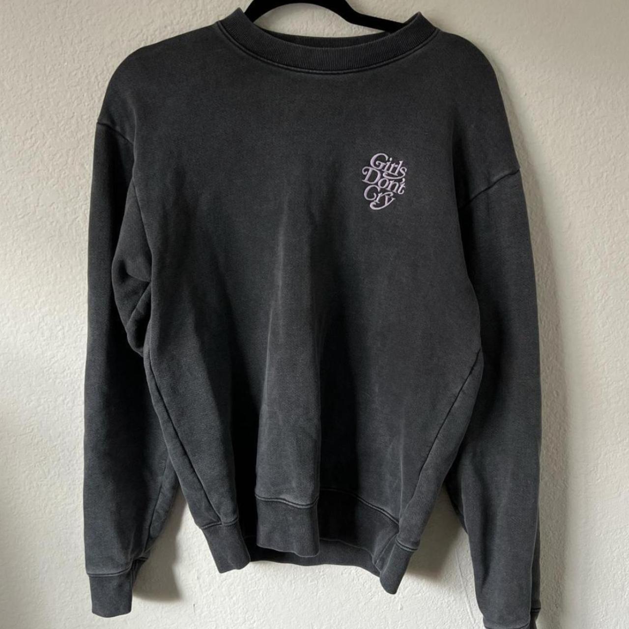 💧 girls don't cry stone gray tonal crewneck... - Depop