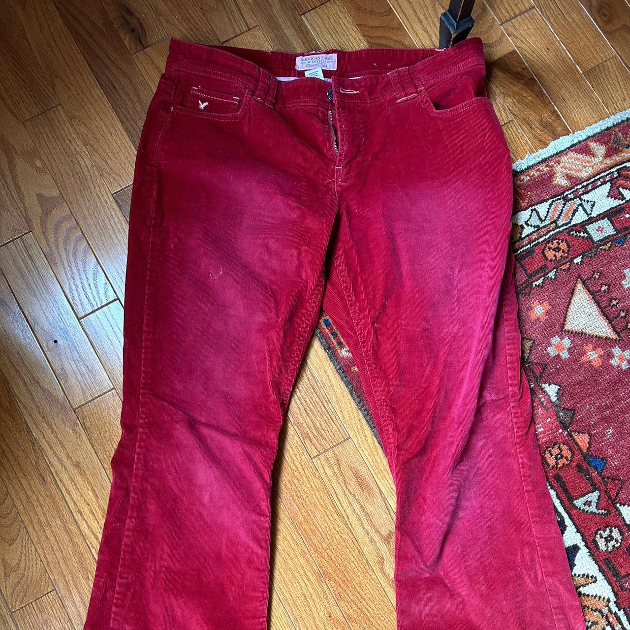 Vintage American Eagle 🍒 Cherry Red, low rise,... - Depop