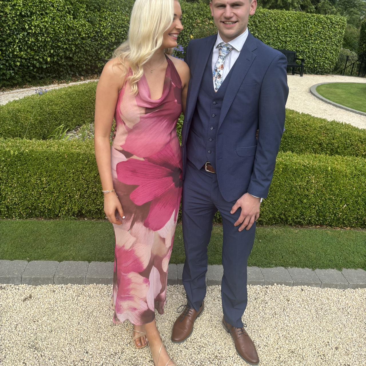 Pink River Island Wedding Guest River Island Pink Lace Frill Hem