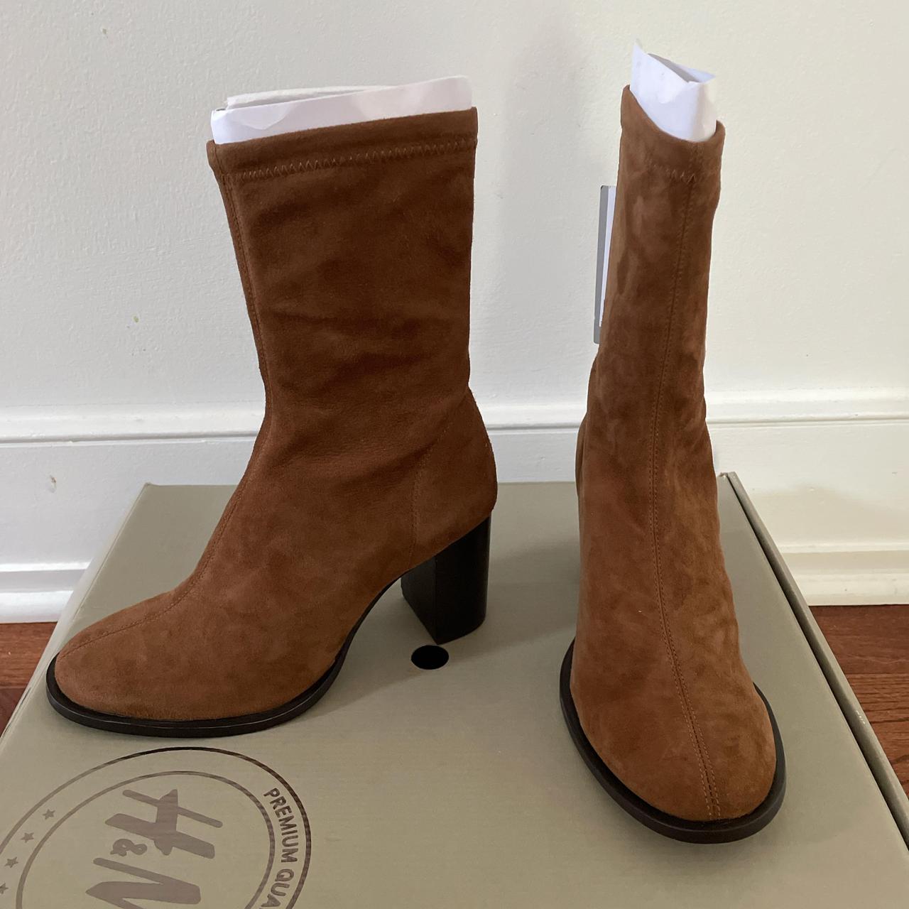 H&M Premium Suede Boots Size: Condition: New Depop