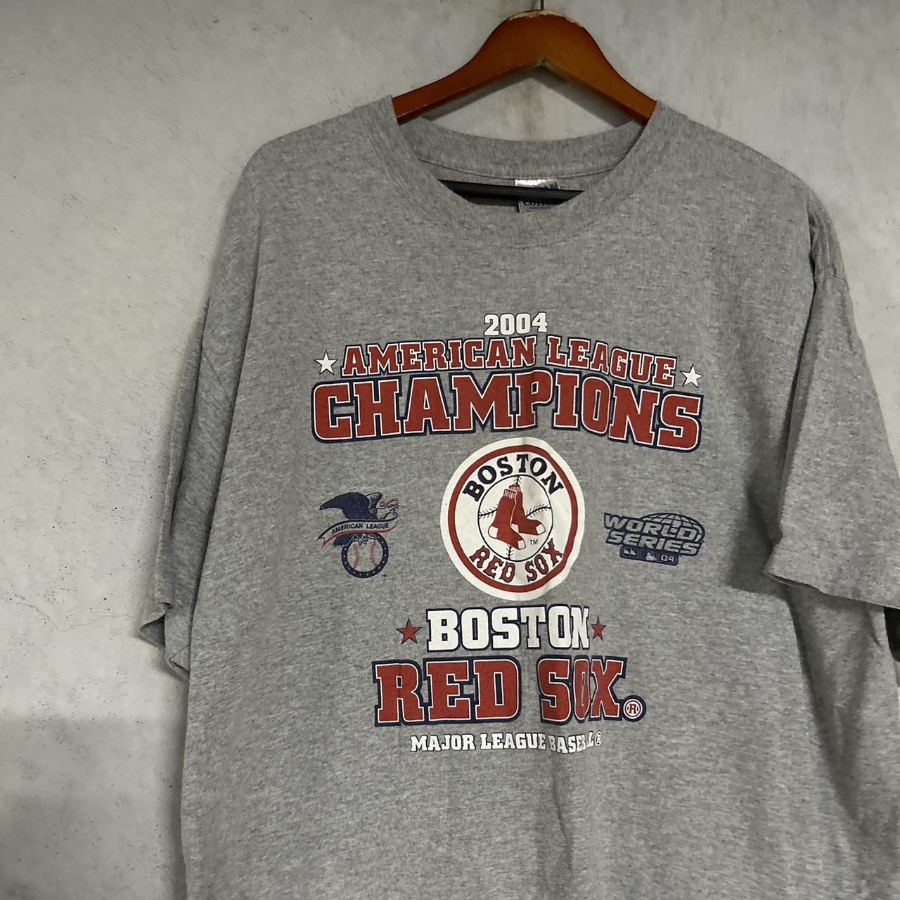 Boston Red Sox 2004 American League Champions T Shirt Vtg MLB