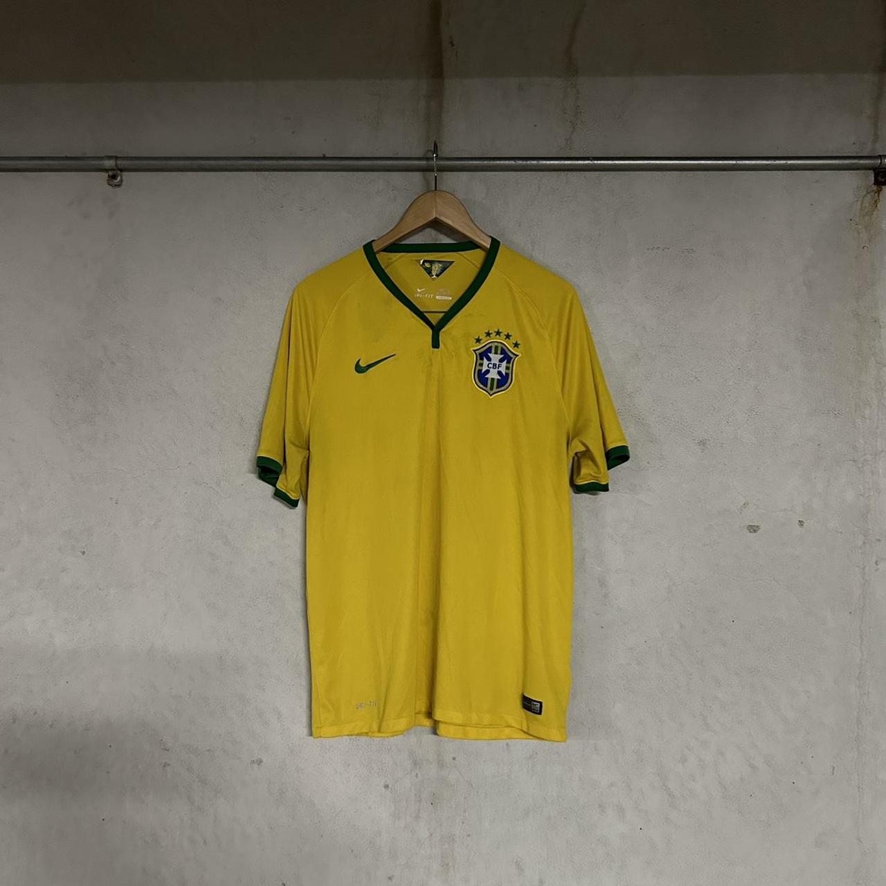 Y2K Nike Brazil Soccer Jersey No Flaws!... - Depop