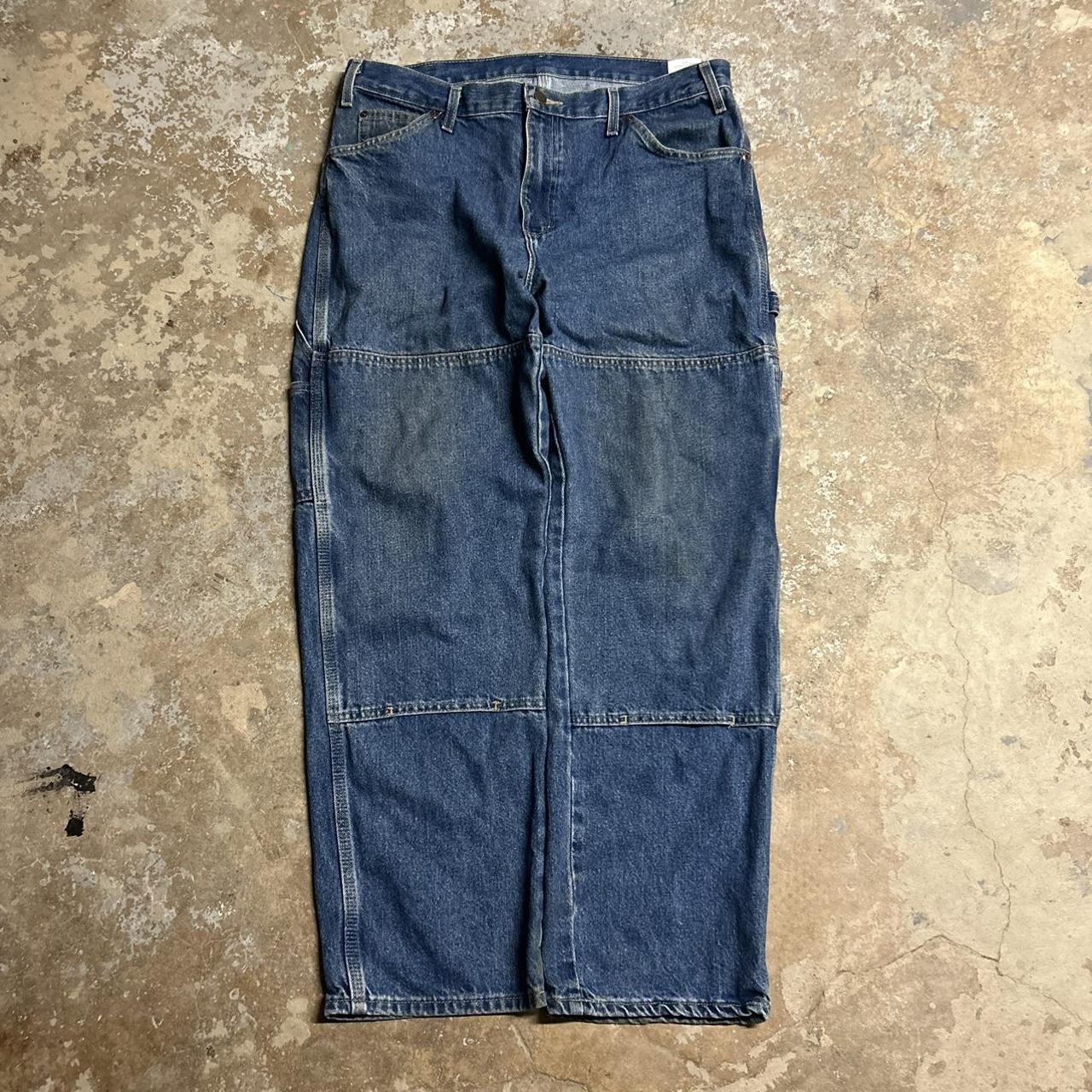 90's Dickies Double Knee Vintage Denim Jeans No... - Depop