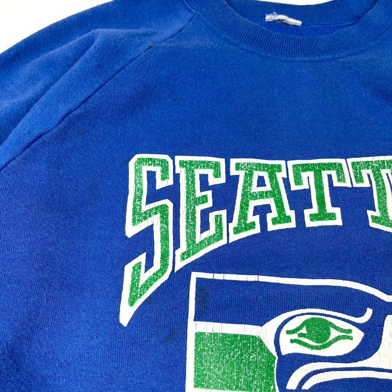 1980s Vintage Seattle Seahawks Sweatshirt Super - Depop