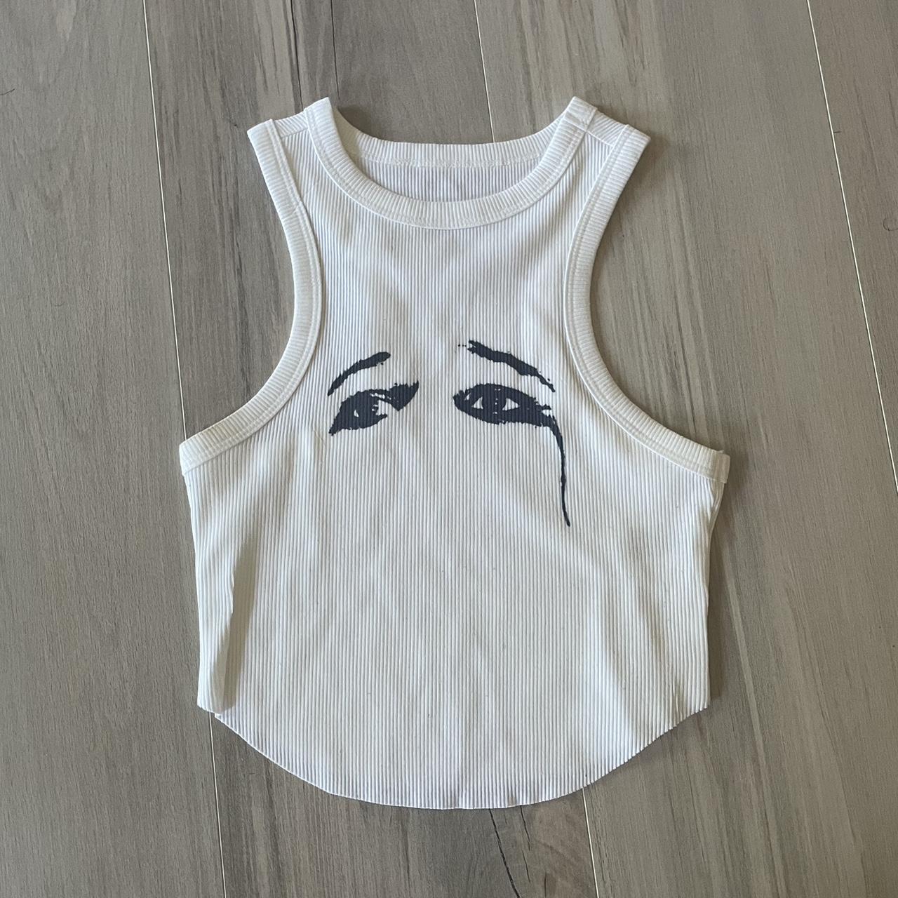 Deftones Hand Cropped Tank Top Ribbed Deftones Shirt Around The - Foto 4