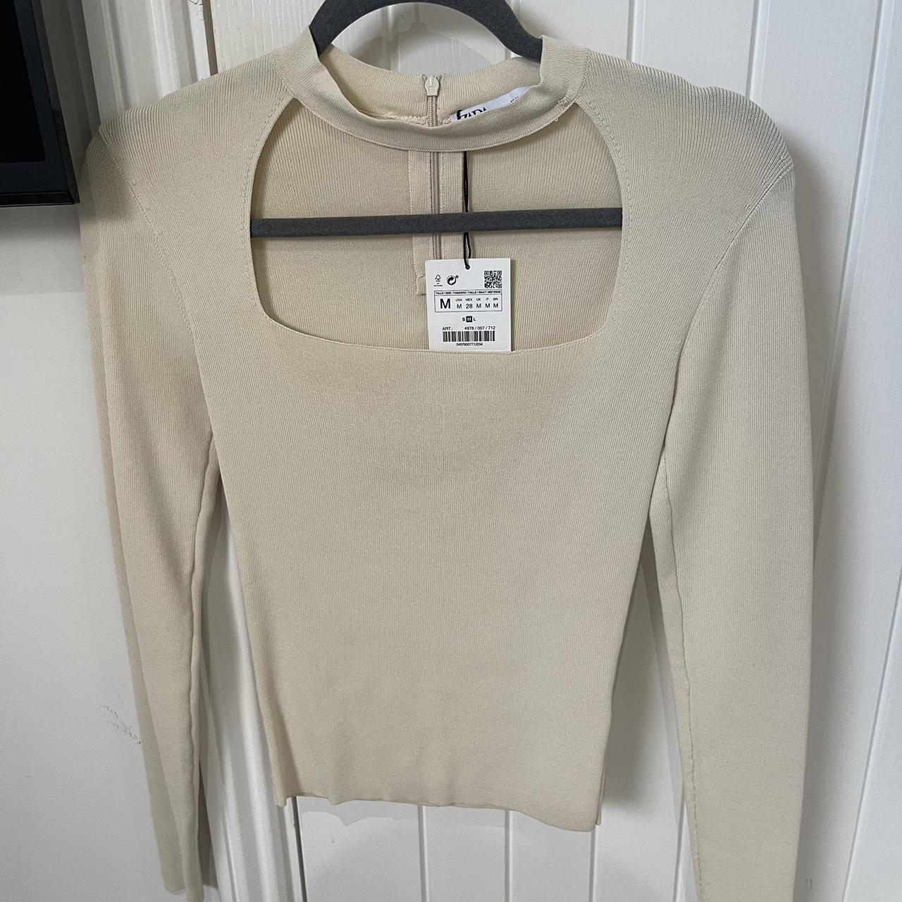 Zara cream top. Perfect condition never worn with... Depop