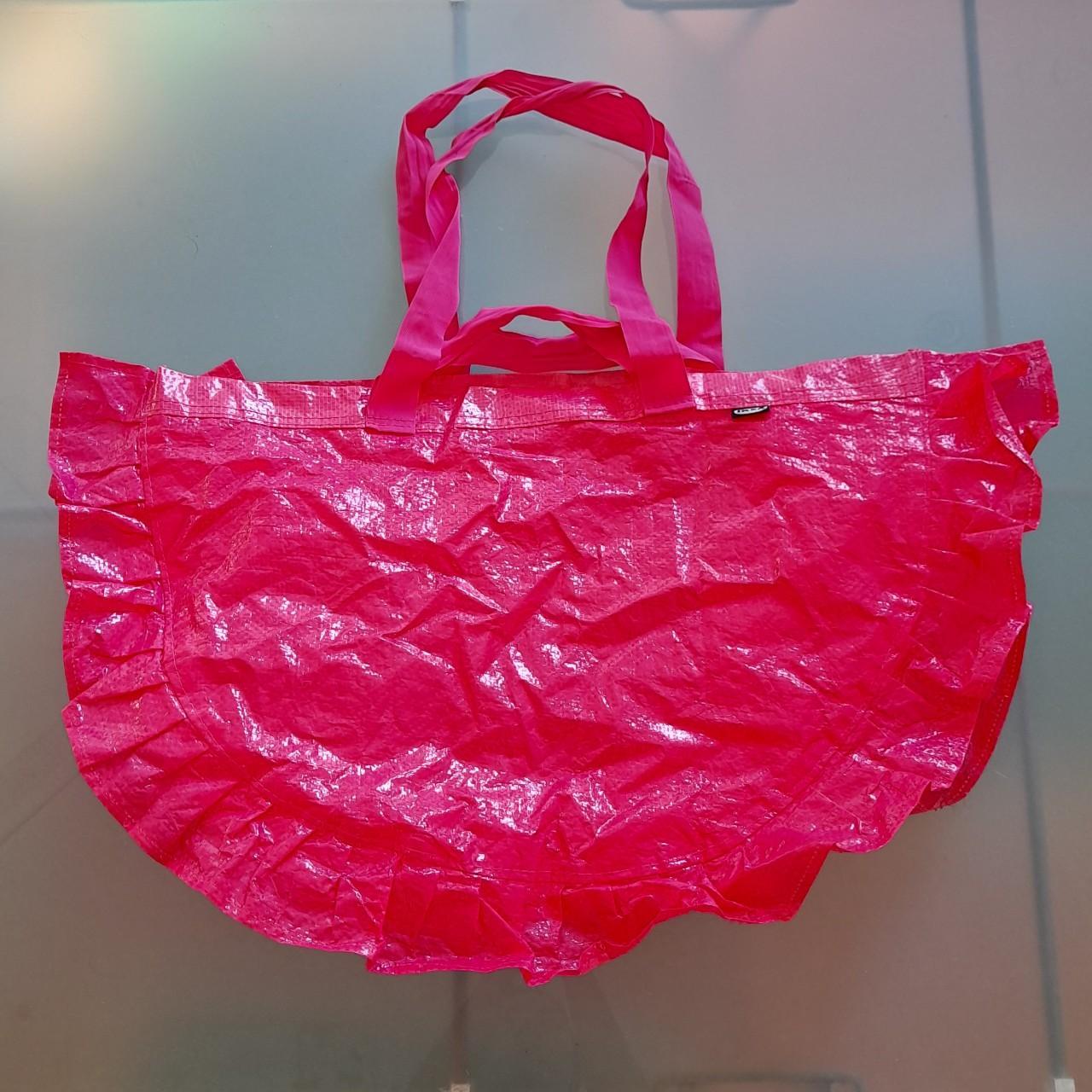 LARGE SIZE* Ikea limited edition pink ruffle tote | Depop