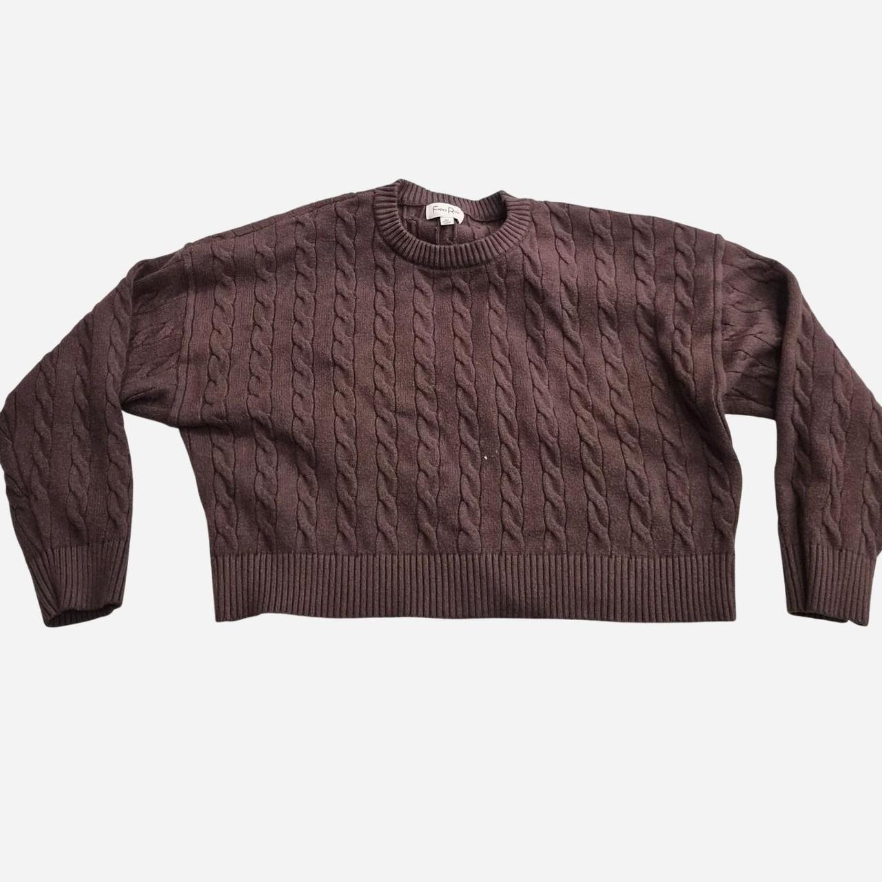 Jaded rose women's brown and burgundy jumper