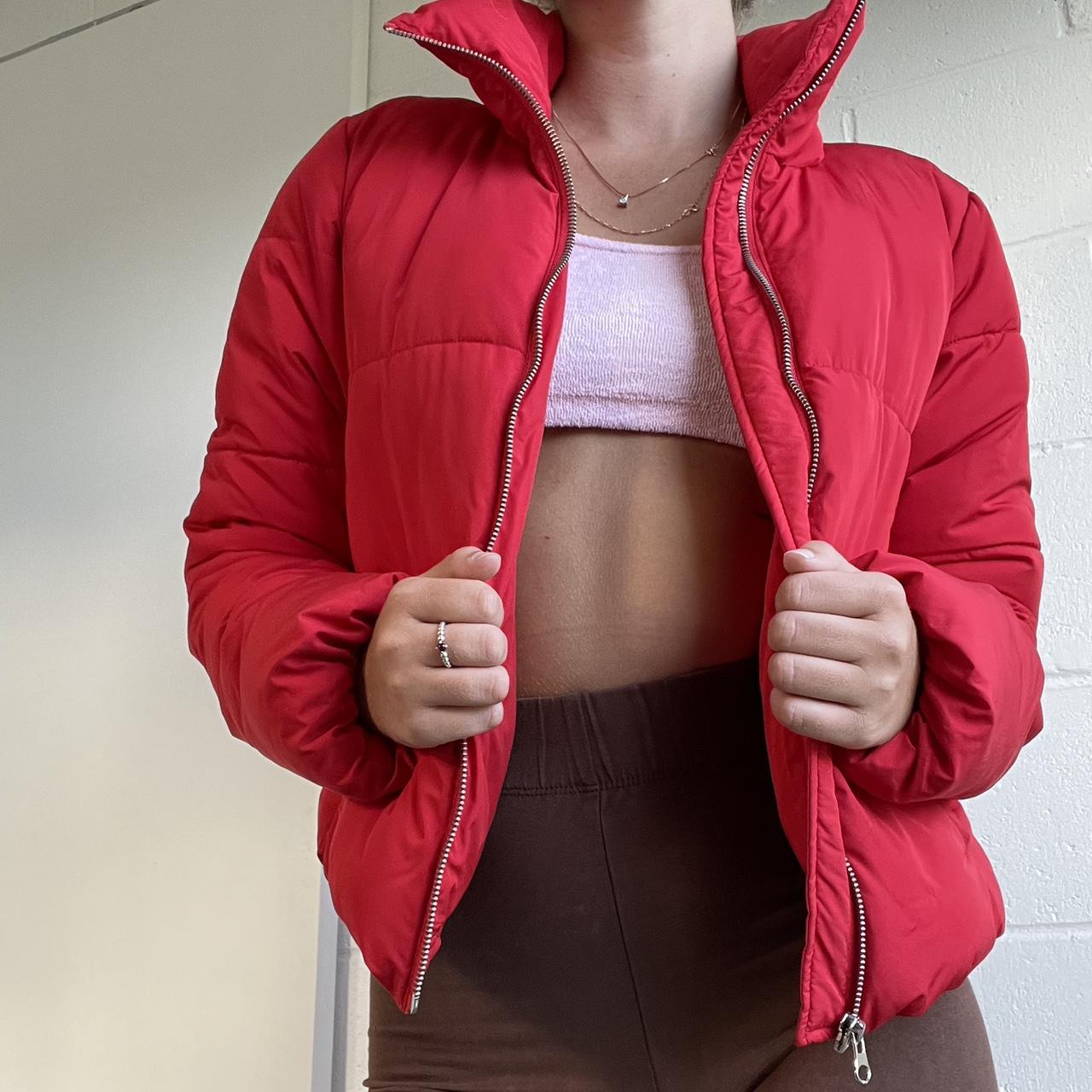 Jacqueline De Yong Puffer Jacket JACQUELINE De YONG Red Puffer