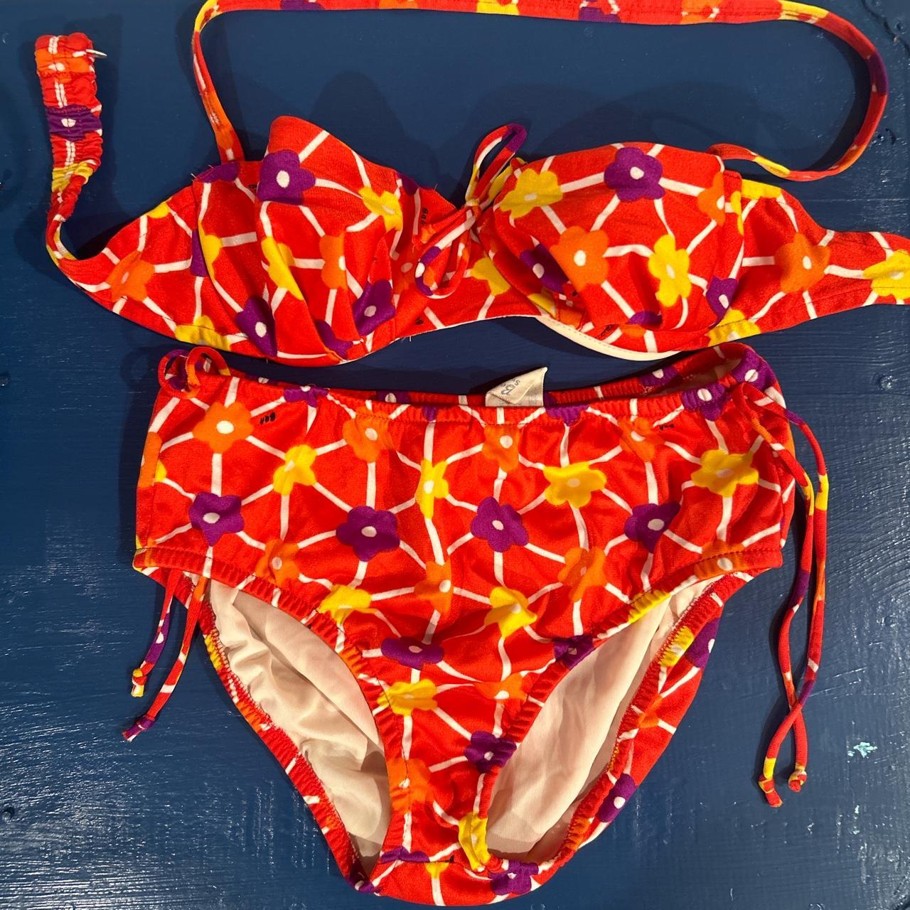 vintage bali bikini full coverage in back and... Depop