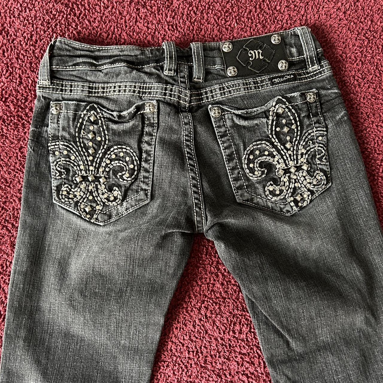 Black Vintage Miss Me Studded Bootcut Jeans Hi! I - Depop