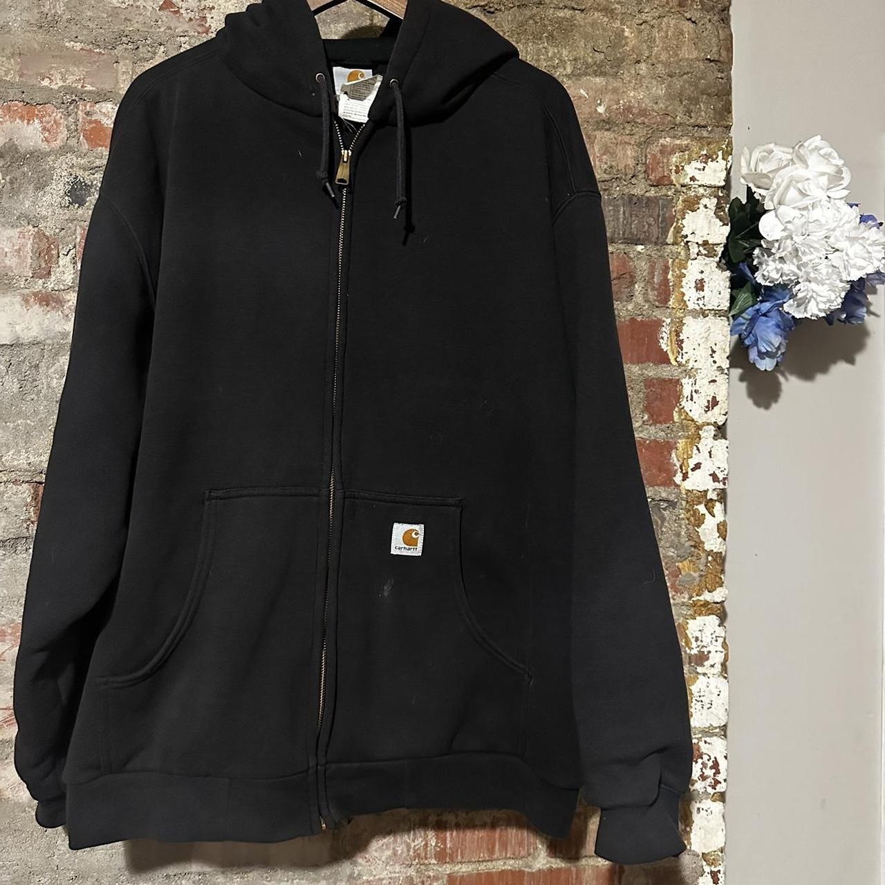 Vintage Carhartt zip up jacket 50 cotton/50... - Depop