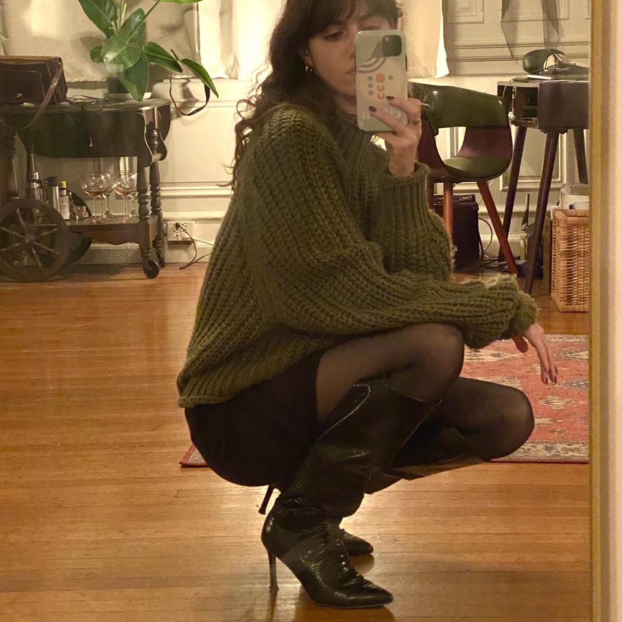 sage green nike sweater