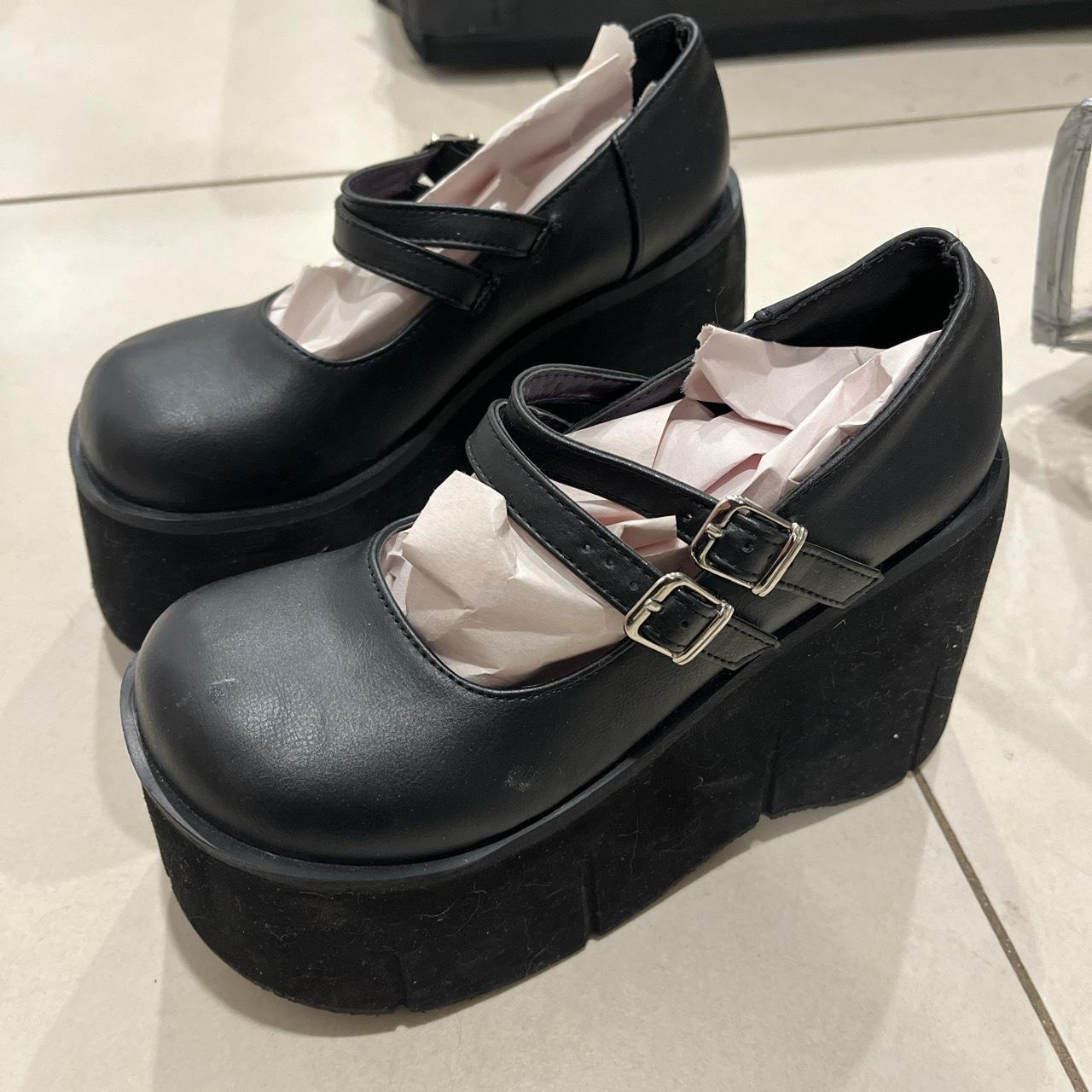 Demonia “kera-08” signs of wearing shown in the... - Depop