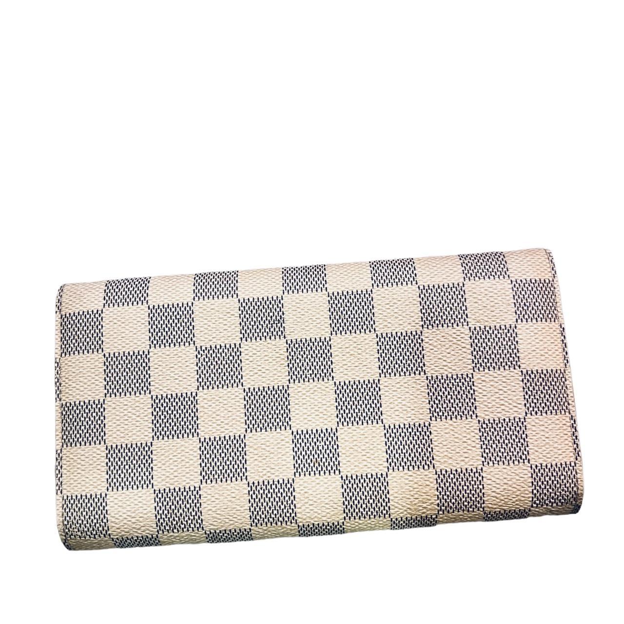 LOUIS VUITTON DAMIER AZUR SARAH WALLET USED RARELY, - Depop