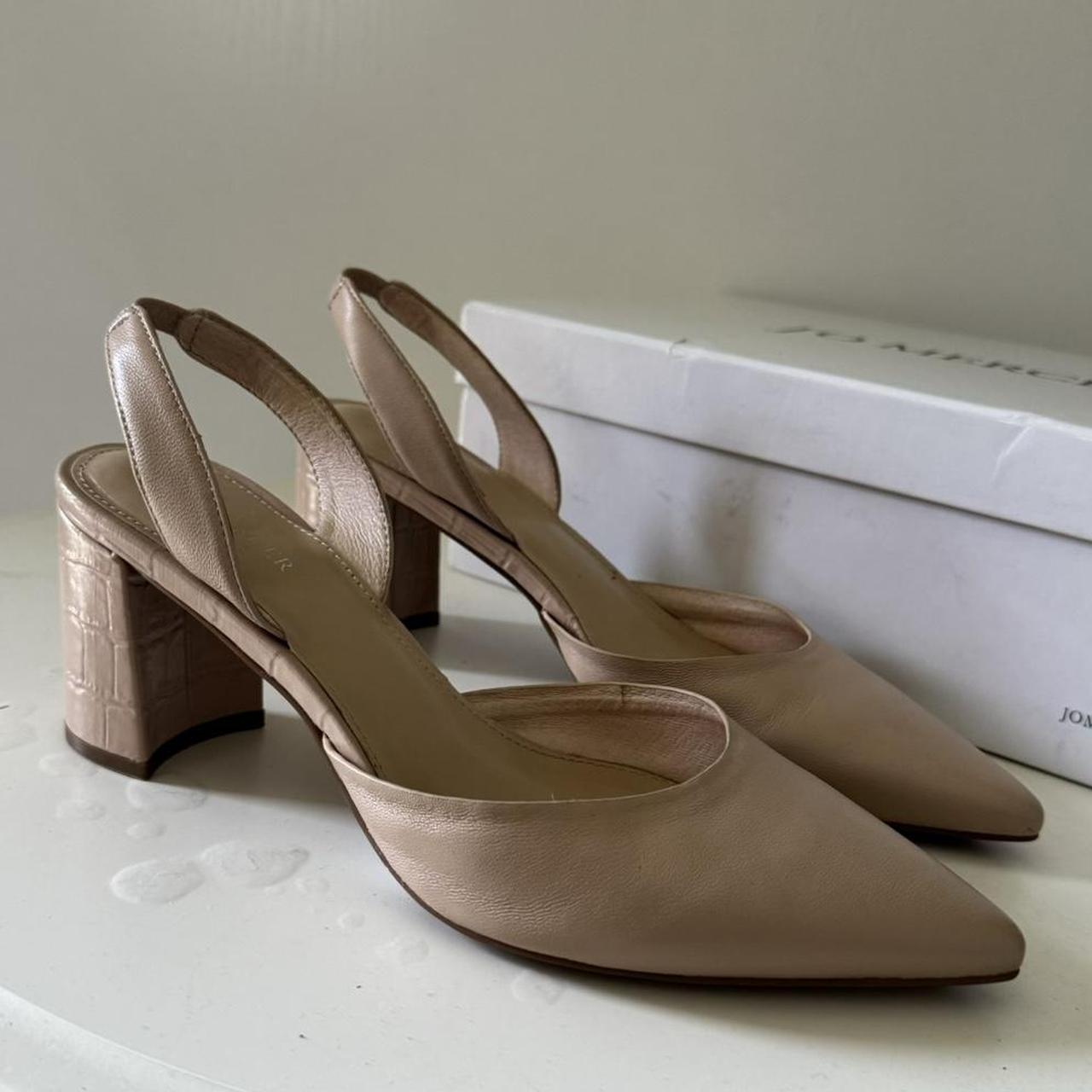 jo mercer slingback heels - gorgeous nude leather... - Depop