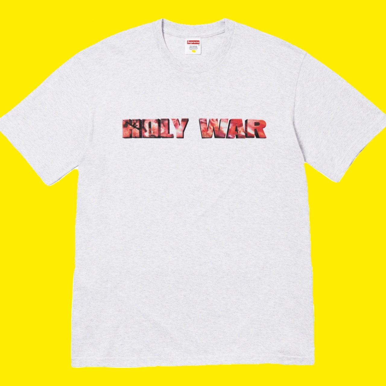 超目玉アイテム！ Grey Holy supreme Holy Supreme Tee War Tee Ash