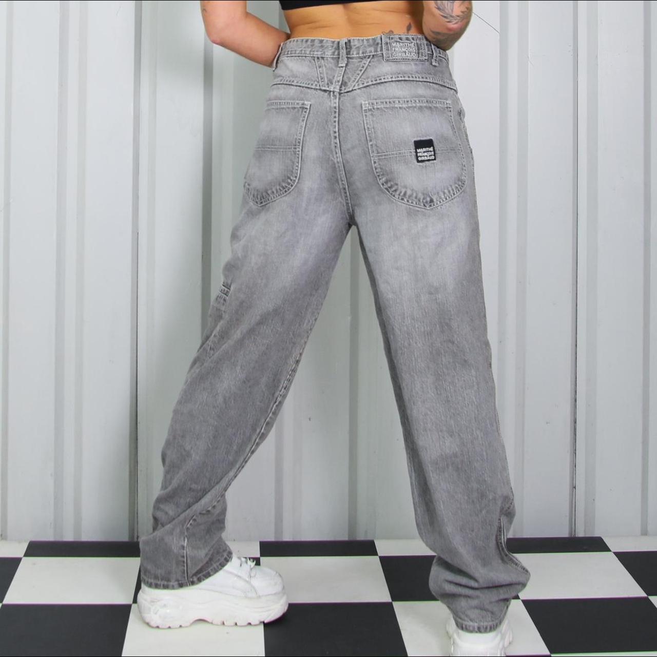 ??INSANEEE MARITHE FRANCIOS GIRBAUD Wide Leg Grey... | Depop